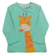 Tyrkysové triko s žirafou Blade&Rose