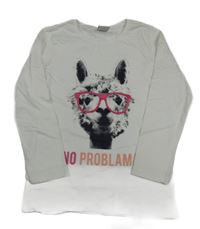 Smetanové triko s lamou Y.F.K.