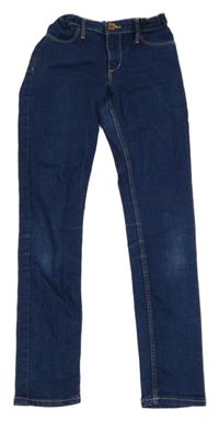 Tmavomodré skinny fit rifle H&M