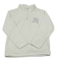 Smetanová fleecová mikina s korunou