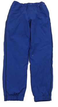 Safírové šusťákové zateplené kalhoty s pruhem Uniqlo