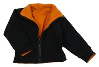 Černá fleecová propínací oboustranná mikina