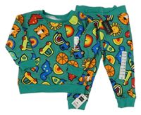 Nové - 2set - Zelená mikina s obrázky + tepláky Dunnes