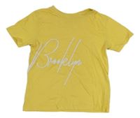 Žluté tričko s nápisem River Island