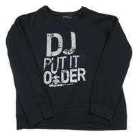 Černá mikina s nápisem