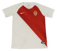 Bílo-červené fotbalové funkční tričko - AS Monaco Nike