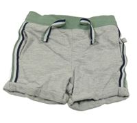 Šedé melírované teplákové kraťasy s pruhy Liegelind