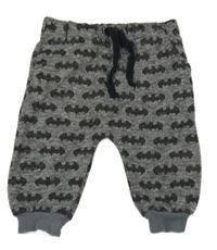 Tmavošedé melírované tepláky s logy Batmana Primark