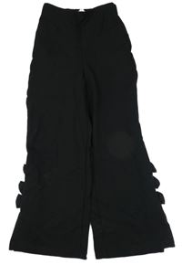 Černé teplákové široké kalhoty s mašlemi Reserved