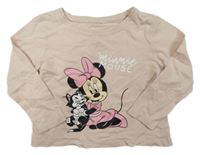 Starorůžové triko s Minnie