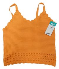 Nové - Oranžový pletený crop top Matalan
