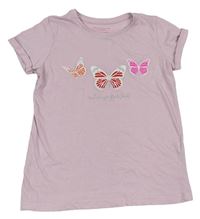 Lila tričko s motýlky Primark