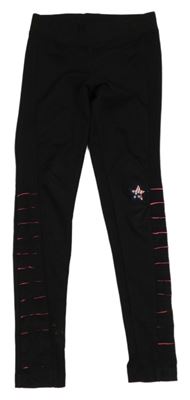 Černé sportovní legíny s hvězdičkou 