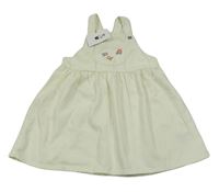 Nové - smetanové laclové riflové šaty s výšivkou květů H&M