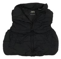 Černá šusťáková zateplená vesta Zara