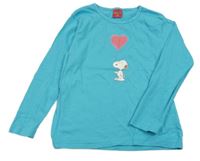 Modré triko s Snoopym 