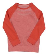 Korálové melírované thermo triko Lupilu