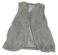 Šedá kožešinová podšitá vesta M&S
