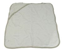 Bílá froté osuška s kapucí 