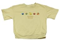 Žluté teplákové tričko s příšerkami H&M