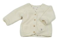 Smetanová huňatá podšitá propínací mikina dunnes