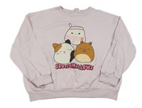 Světlerůžová oversize mikina s obrázkem H&M