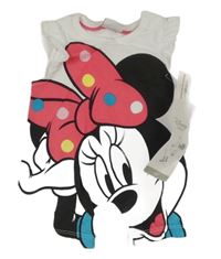 Nové - bílý kraťasový overal s Minnie Disney