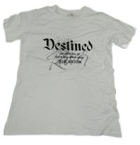 Bílé tričko s nápisem a kamínky River Island