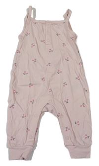 Světlerůžový overal s třešnemi H&M