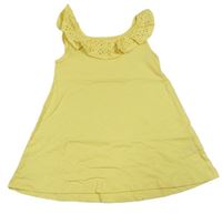 Žluté bavlněné šaty s madeirou V by Very