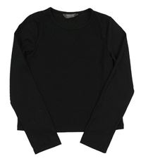Černé žebrované crop triko Primark