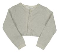 Stříbrné třpytivé svetrové bolerko M&S