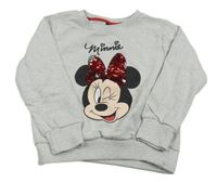 Světlešedá mikina s Minnie zn. Disney