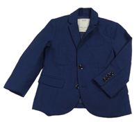 Tmavomodré vlněné společenské sako Zara