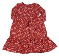 Červeno-modro-bílé květované šaty Matalan