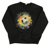 Černá mikina s míčem Shein