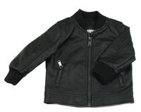 Černá koženková bunda Primark