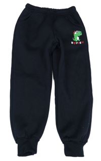 Tmavomodré tepláky s dinem 