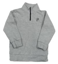 Světlešedá žebrovaná mikina s výšivkou George