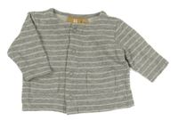 Šedo-bílá pruhovaná propínací mikina Manor