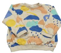 Béžovo-barevná mikina s obrázky H&M