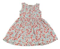 Bílo-růžovo-zeleno-modré květované šaty LC Waikiki