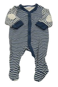 Tmavomodro-bílý pruhovaný overal Bornino