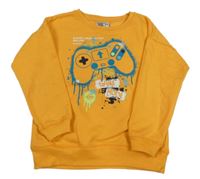 Hořčicová mikina s ovladačem 