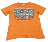 Oranžové tričko s nápisy Yigga