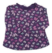 Fialové triko s mašlemi H&M