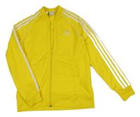 Žluto-bílá propínací sportovní mikina Adidas