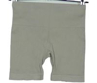 Dámské béžové žebrované elastické kraťasy Primark 