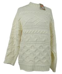 Nové - Dámský smetanový vzorovaný svetr Gallery 