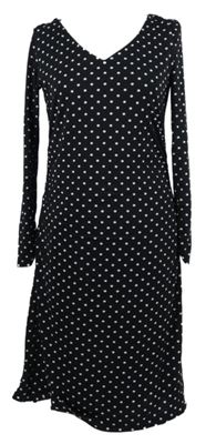 Dámské černé puntíkované midi šaty s. Oliver 